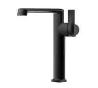 NBYGSC Black Tall Basin Faucet Hole Bathroom Sink Mixer Tap with Hot & Cold Water High Rise for Vanity Stylish and Functal Waterfall Style