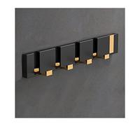 NBYGSC Black Wall Mounted Rack, Space Saving Hanger for Hanging Clothes Hats Keys 5 Hooks Coat Hook