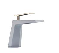 NBYGSC Black & White Bathroom Sink Hollow Shape Waterfall Mixer Tap, Single Handle Bath Faucet 80015W, Vanity Basin Accessories for Stylish Bathrooms