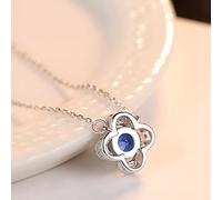 NBYGSC Blue Topaz Solid Pendant Jewelry Does Include Chain For Women On Necklace