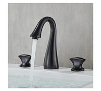 NBYGSC Brass Bathroom Swivel Sink Mixer Three Hole Installation, Electric Basin Vanity Faucet, & Stylish for Bathrooms