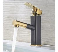 NBYGSC Brass Sink, Basin Faucet Hot and Cold Water, Single Lever Pull out Mixer Tap for Bathroom Sink,Short