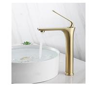 NBYGSC Brush Gold Kitchen Tall Single Lever Basin Mixer Tap Hot Cold Brass Water Sink Faucet for Bathroom Stylish &