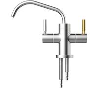 NBYGSC Brushed 360° Rotating Kitchen Sink Faucet with Drinking Filter High Performance Tap Clean Water Easy Installation Perfect for Home Use