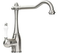 NBYGSC Brushed Copper Kitchen Mixer Tap Double Handle Hot Cold Faucet Vegetable Sink Dishwashing & Basin Swivel for Kitchens