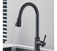 NBYGSC Brushed Nickel Pull out Kitchen Faucet Swivel Spout Hot Cold Mixer Tap Deck Mounted Single Hole Sink Taps for Home & Restaurant