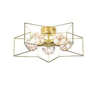 NBYGSC Ceiling Chandelier, All-Copper New Ceiling Lamp Nordic Full Star Pentagram Ceiling Light Children's Room Lamps and Lanterns Creative Personality Net Red Bedroom Chandelier Interesting Life