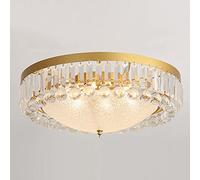 NBYGSC Ceiling Chandelier, Round Shape American Glass Ceiling Light Living Room Bedroom Ceiling Lamp Crystal Ceiling Light Light Luxury Restaurant Chandelier [Energy Class A++]