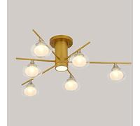 NBYGSC Ceiling Chandelier, Sputnik Chandelier, 6 Lights Mid-Century Ceiling Light with Glass Shades, Globe Pendant Lighting Fixture, Flush Mount Lamp Compatible with Bedroom, Living Room, Dining Room