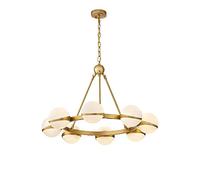NBYGSC Chandelier Sputnik,Glass Sphere,G9 Living Room Restaurant Ceiling/Lamp Brushed Brass Hanging