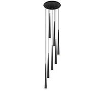 NBYGSC Chandelier Sputnik Light,Ceiling Light, Ing Fixture with Acrylic Shade Adjustable Cone Small Ing for Island Dining Room Living Room/Black/15 Lights