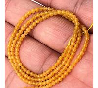 NBYGSC Charm Jewelry Guarantee Natural Stone Round Loose Beads Moonstone Amazonian Sandstone Lapis Gem Jewelry Bracelet Necklace 2 3 4mm (Color : Yellow Agate, Size : 2mm 185 Beads)