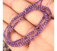NBYGSC Charm Jewelry Guarantee Natural Stone Round Loose Beads Moonstone Amazonian Sandstone Lapis Gem Jewelry Bracelet Necklace 2 3 4mm (Color : Amethyst, Size : 2mm 185 Beads)
