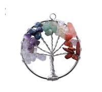 NBYGSC Charm Jewelry Natural Crushed Stone Life Tree Pendant Pure Hand Lucky Tree Necklace