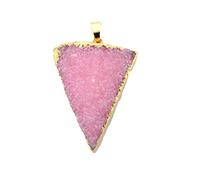 NBYGSC Charm Jewelry Natural Stone Bud Pendant Pendant with Triangular Crystal Stone Necklace Send to Friends or Wear it Yourself