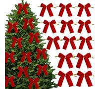 NBYGSC Christmas Bows for Wreaths | Holiday Decor Velvet Wreath Bow | Decorative Christmas Ornaments for Handmade Crafts Garden Indoor Yard Front Door Garland Birthday Party Wedding