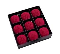 NBYGSC Christmas Ornaments - 9 Pieces Velvet Pendant, 3.9 Inch Shatterproof Christmas Decoration, Elegant Hanging Tree Baubles, Holiday Home Decor Set | Ornament Balls for Winter Holiday Indoor out