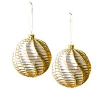 NBYGSC Christmas Tree Decorations - 2 Pieces Lightweight Pendant Supplies 8cm, Shatterproof Hanging Christmas Balls, Holiday Tree Ornaments Set for Indoor Outdoor Party | Home Family Friends Gathering