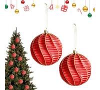 NBYGSC Christmas Tree Decorations - 2 Pieces Lightweight Pendant Supplies 8cm, Shatterproof Hanging Christmas Balls, Holiday Tree Ornaments Set for Indoor Outdoor Party | Home Family Friends Gathering
