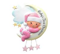 NBYGSC Christmas Tree Ornaments | Resin 's First Christmas Baubles - Hangable Tree Decorations for Winter Holiday Window Wall Indoor Home Car Rear View Mirror Bag Fireplace Garland