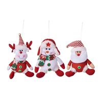 NBYGSC Christmas Tree Ornaments, Santa Snowman Elk Doll | Holiday Ornament Hangable,for Bedroom Desk Mantel Fireplace Door Wall Windowsill Living Room Study Wreath Dressing Table