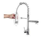 NBYGSC Chrome Plated 360° Swivel Double Sprayer Pull out Spring Nozzle for Sink Mixing Faucet with Grey Spout 1PC Kitchen Upgrade
