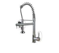 NBYGSC Chrome Plated Kitchen Faucet Swivel Double Sprayer Spring Pull out Nozzle Sink Mixer Single Handle & Stylish for Easy Cleaning and Versatile Use