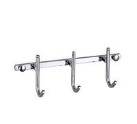 NBYGSC Chrome Robe Wall Mounted Zinc Coat Rack Heavy Duty Hanger Hook, for Hanging Towel Scarves, Coats, Purses and More,3 Hooks