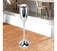 NBYGSC Cigarette Butt Container - Cigar Ashtray Stand Commercial Metal Ashtrays Cigar Ashtray with Lid Large and Tall Outdoor Ashtrays for Cigarette Butt Disposal(Silver)