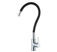 NBYGSC Colorful Kitchen Sink Faucet Rotating Hot & Cold Water Mixer Tap with Flexible Hose (Black) Perfect for Home Decor
