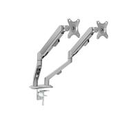 NBYGSC Computer Stand up and Down Left and Right Dual-Screen Monitor Stand Height Lifting Horizontal and Vertical Screen Degree Rotation(Gray)