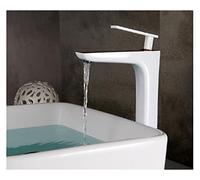 NBYGSC Contemporary White Gold Kitchen Faucet Tall Brass Basin Mixer with Hot & Cold Water Stylish Bathroom Tap for Home Decor