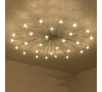 NBYGSC Creativity Warm White Chandelier -European Post- Silver Starry Ceiling Lamp;Living Room Bedroom Dining Room Lighting Lamp,28Pcs