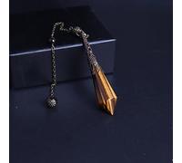 NBYGSC Crystal Fine Jewelry Crystal Quartz Amethysts Natural Stone Pendulum Amulet Pendant Necklace Druzy Reiki for Divination 1PCS Stone Mineral Specimen (Size : Tiger Eyes)