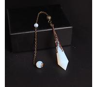 NBYGSC Crystal Fine Jewelry Crystal Quartz Amethysts Natural Stone Pendulum Amulet Pendant Necklace Druzy Reiki for Divination 1PCS Stone Mineral Specimen (Size : Opal)