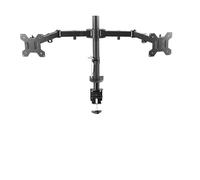 NBYGSC D-Mount MS02 Single Head 9.9 kg Full Motion -Degree Rotation Dual 10" - 27" Monitor Desk Stand with Long Arm Clamp and Grommet(with 1 Base)