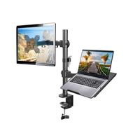 NBYGSC Desktop Computer Stand Mechanical Mounting Bracket for 12" - 32" Monitor Stand + 12" - 17" Laptop Monitor Double Arm Stand(2 in 1)