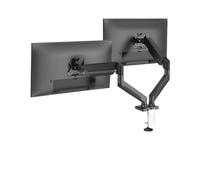 NBYGSC Desktop Gas Spring Dual Monitor Stand Suitable for 13-inch-32-inch Screen Monitor Support Gas Pressure mounting Bracket Each Bearing 2-9 kg(Black)