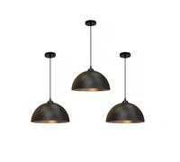 NBYGSC Dome Ceiling Pendant Light Single Retro Hanging Lighting The Bedroom Bar Semi -Circular Decorative Lamp Black Metal Farmhouse Chandelier for Kitchen Island Base Adjustable Hanging Lantern