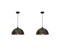 NBYGSC Dome Ceiling Pendant Light Single Retro Hanging Lighting The Bedroom Bar Semi -Circular Decorative Lamp Black Metal Farmhouse Chandelier for Kitchen Island Base Adjustable Hanging Lantern