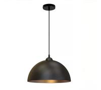 NBYGSC Dome Ceiling Pendant Light Single Retro Hanging Lighting The Bedroom Bar Semi -Circular Decorative Lamp Black Metal Farmhouse Chandelier for Kitchen Island Base Adjustable Hanging Lantern