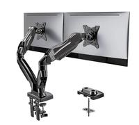 NBYGSC Dual Monitor Stand - Adjustable Monitor Desk Mount Swivel 孔距 Stand with C-Clamp, Grommet Mount Base for 13 to 32 Inch