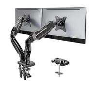 NBYGSC Dual Monitor Stand - Fully Adjustable Monitor Desk Mount Swivel 孔距 Stand with C-Clamp, Grommet Mounting Base