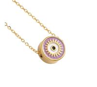 NBYGSC Evil Eye Necklace For Women and Girls, Bohemia Round Evil Blue Eyes Pendant Necklaces Color Chain Necklaces, Evil Eye Necklace Gold, Evil Eye Necklace Silver