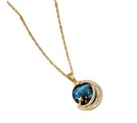NBYGSC Exquisite and Fashionable Diamond-Filled Dream Planet Pendant Necklace, The First Choice Gift for Family and Friends-T38