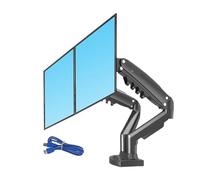 NBYGSC F160 Gas Spring Desktop 17-inch-27-inch Dual Monitor Stand Arm Monitor mounting Bracket, Each Arm Load-Bearing 2-9 kg(F160NXU3-1)