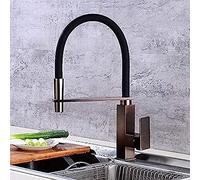 NBYGSC Faucet Faucets Pull Down Black Sink Crane Cold and Hot Single Hole De Kitchen Mixer Taps 1344