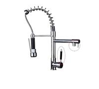 NBYGSC Faucet with 360° Swivel Spout Dual Spray Pull-out Nozzle Spring Kitchen Mixer Tap for Container Sink (Chrome B)