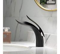 NBYGSC Faucets Rose Gold Bathroom Waterfall Cold and Hot Water Tap Single Hole Basin Faucet Mixer Taps-Chrome,Orb,Sink Faucet(Orb)