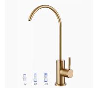 NBYGSC Filter Water Tap, Kitchen Faucet Stainless Steel 360° Swivel,Brushed Gold